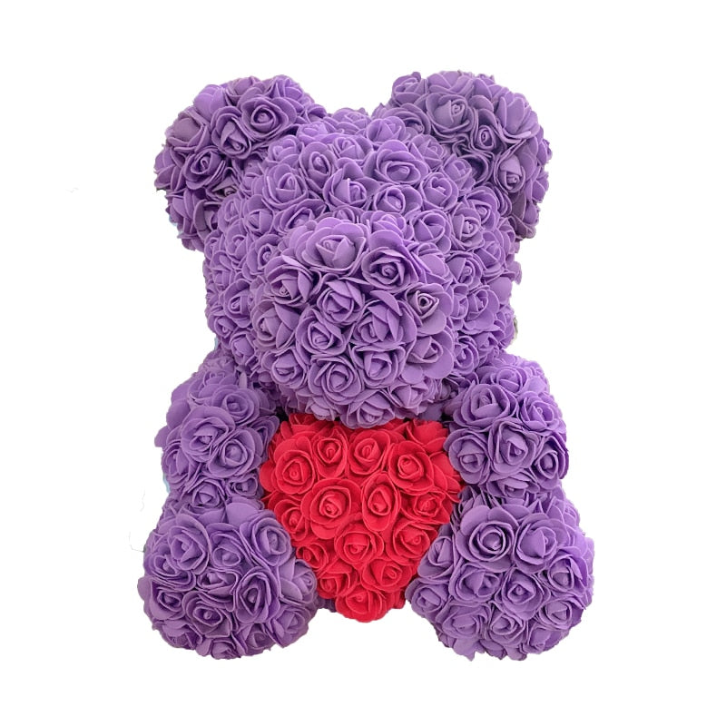 rose bear purple