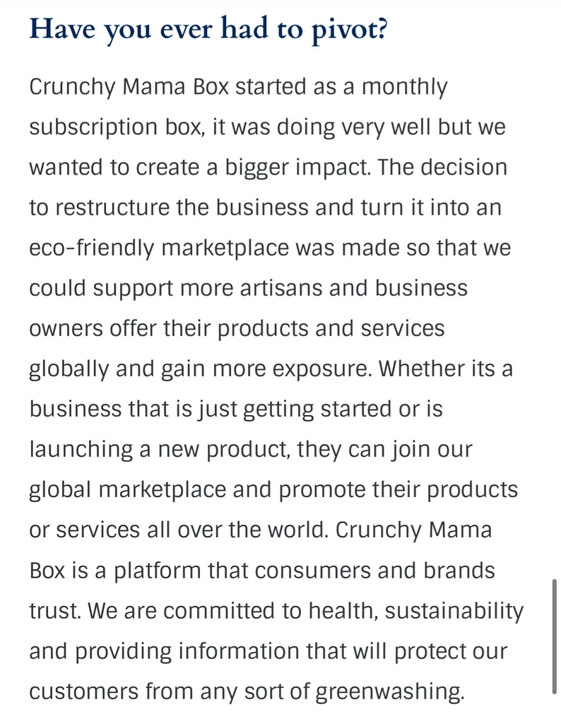 Crunchy Mama Box is a platform that consumers and brands trust. 