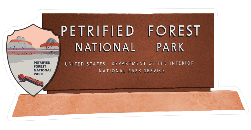 petrified forest national park sign