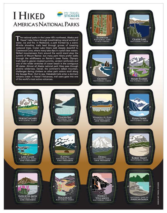 16 National Park Stickers - East & Midwest I Hiked Super Set – My Travel  Stickers