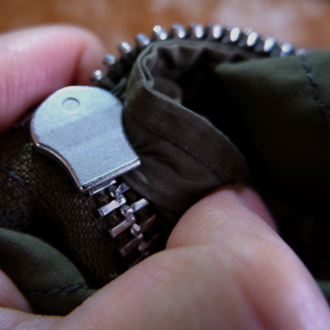 repair and fix a zipper on a men's jacket