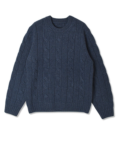 Wool Cashmere CREW NECK SWEATER 7 GAUGE – Kamakura Shirts Global