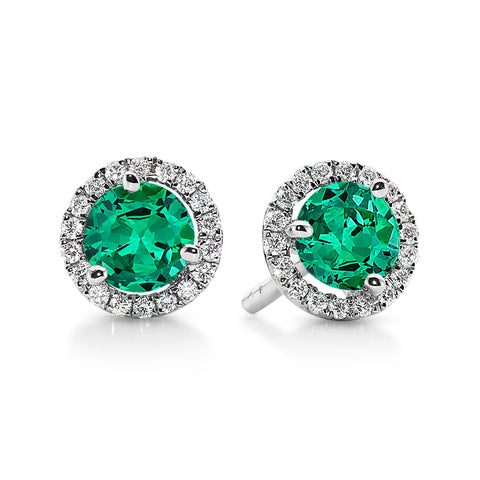 Emerald & Diamond Earrings