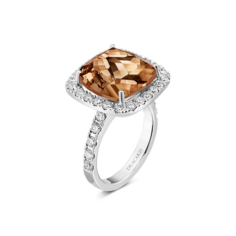 Morganite & Diamond Cocktail Ring