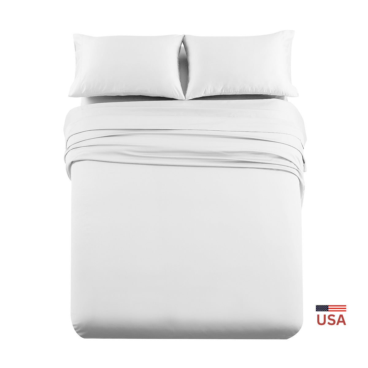 RV Short Queen OR RV King Sheet Sets 100% Cotton Sateen - Made in USA - Soft Linens product image