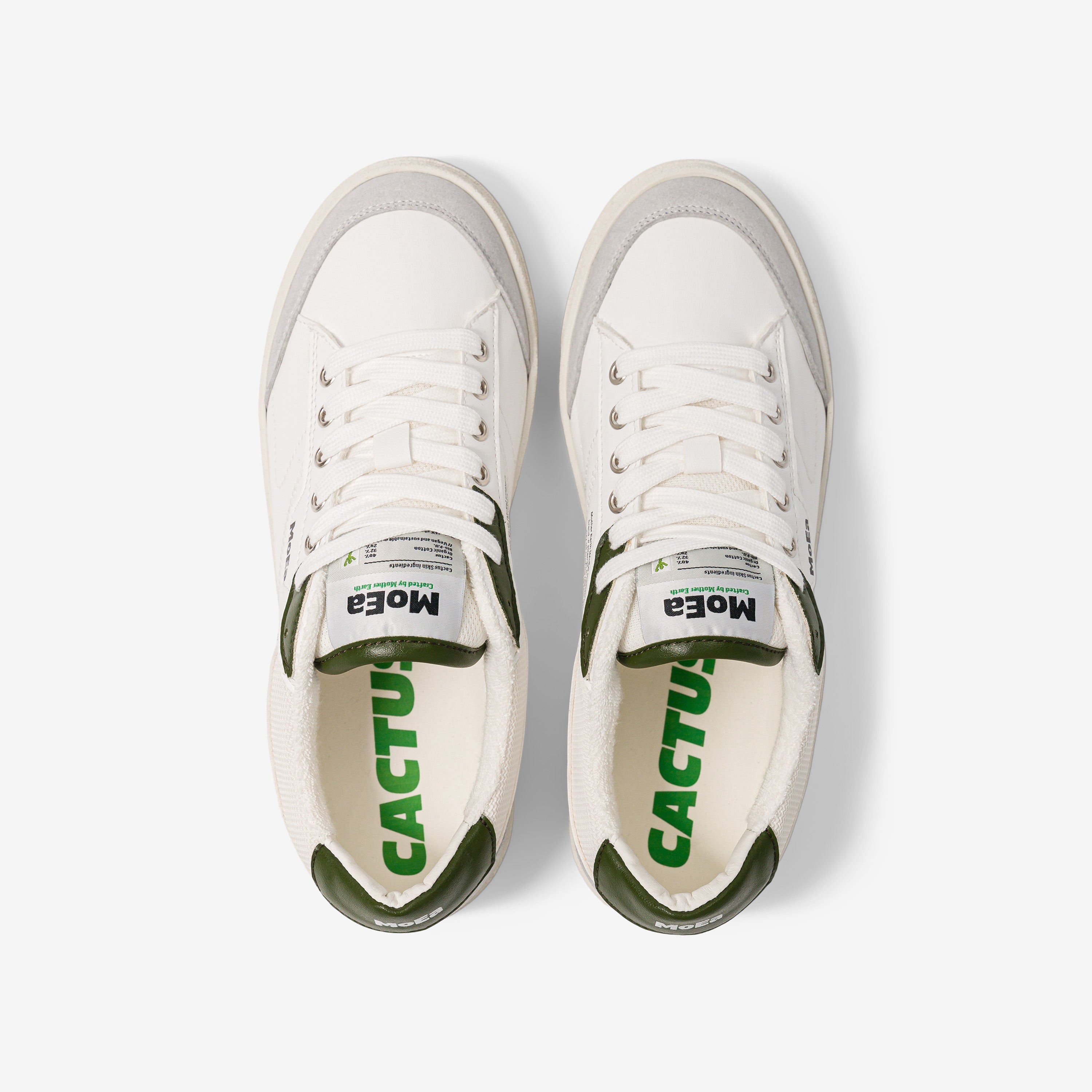 Baskets blanches en cuir de cactus - GEN3