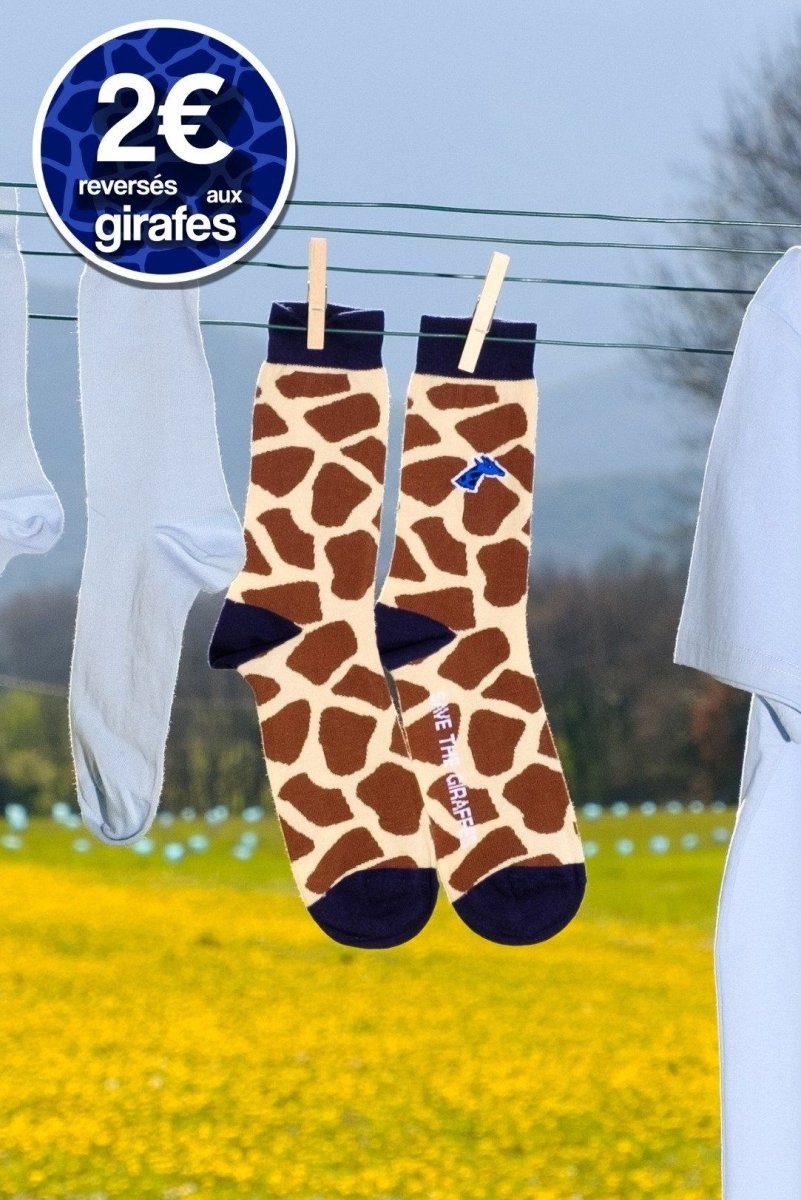 Chaussettes coton biologique - Girafe