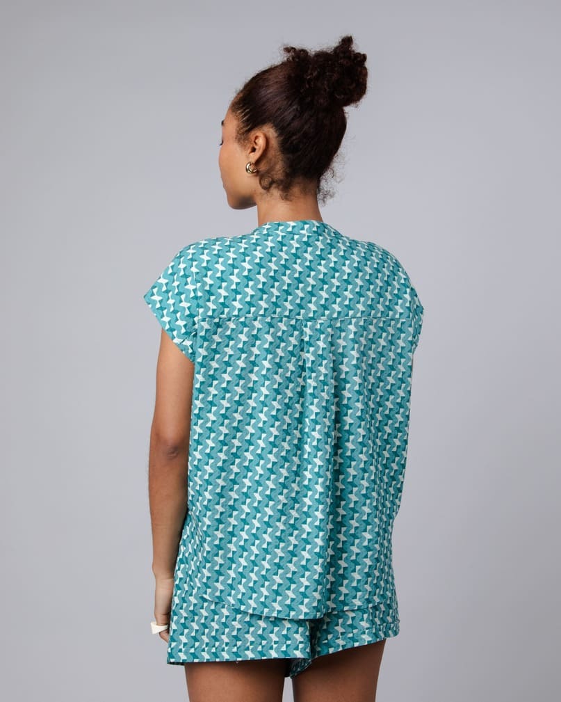 Chemise coton biologique et viscose - Tiles Mao