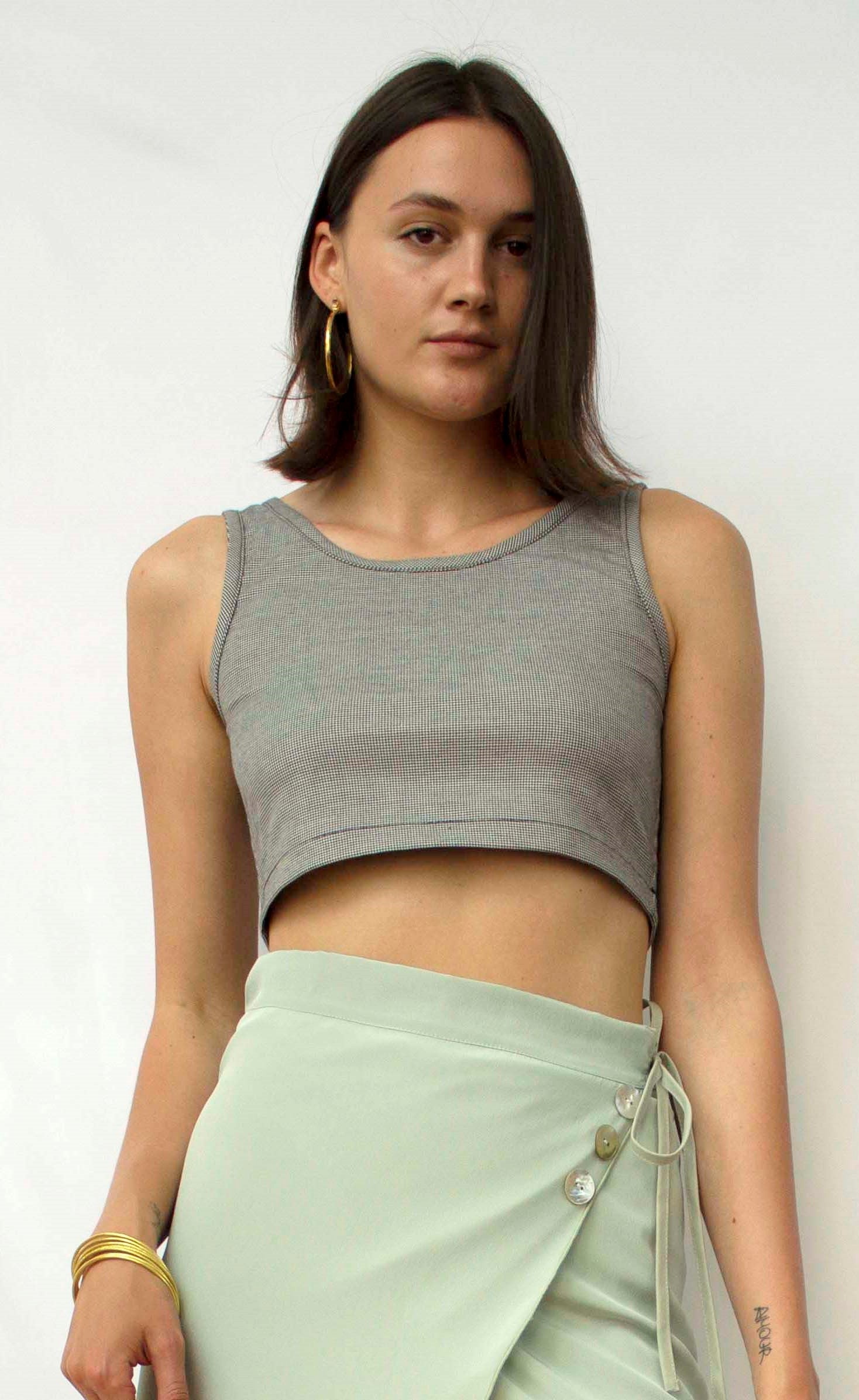 Crop top BrassiÃ¨re en MatiÃ¨res upcyclÃ©es