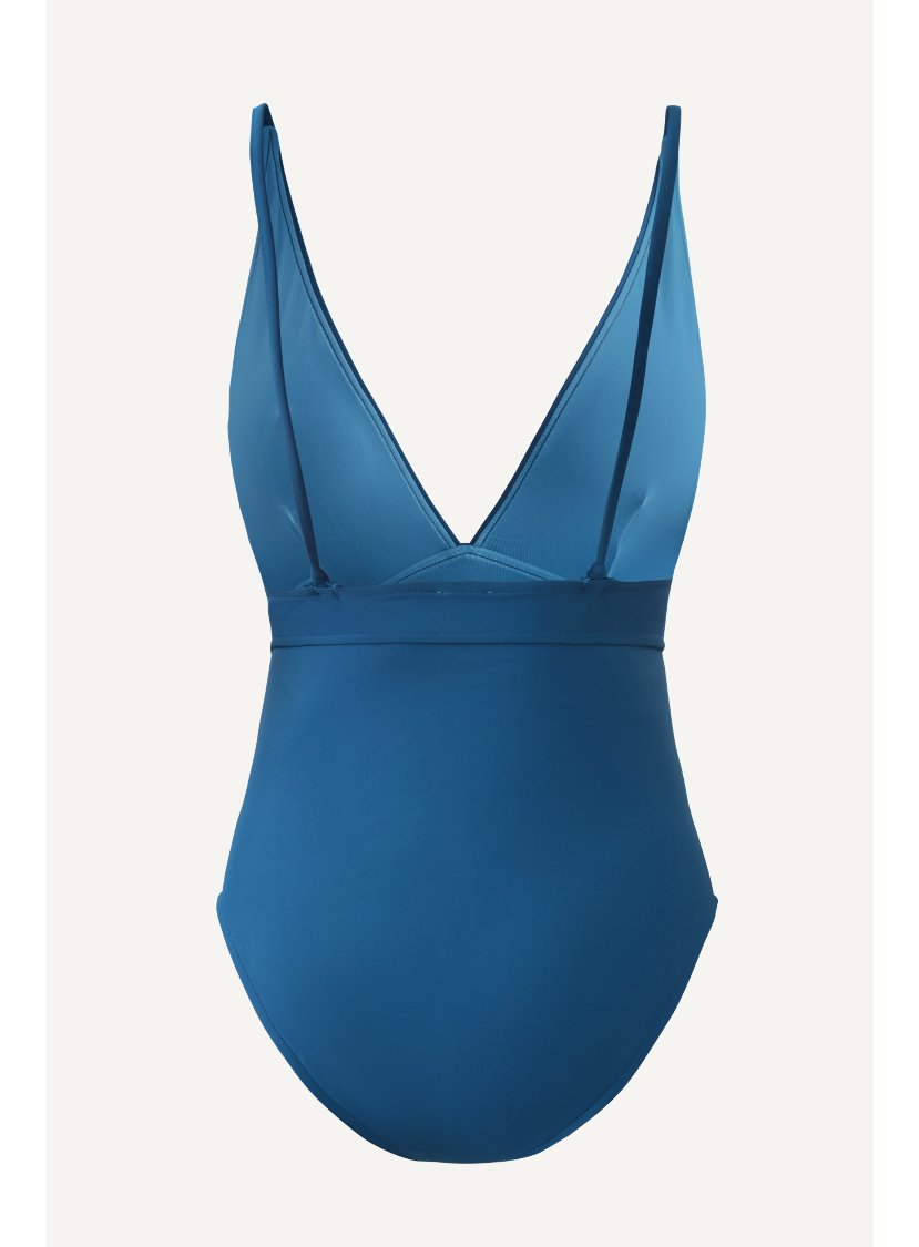 Maillot une piÃ¨ce fibres recyclÃ©es - nÂ°4 - bleu