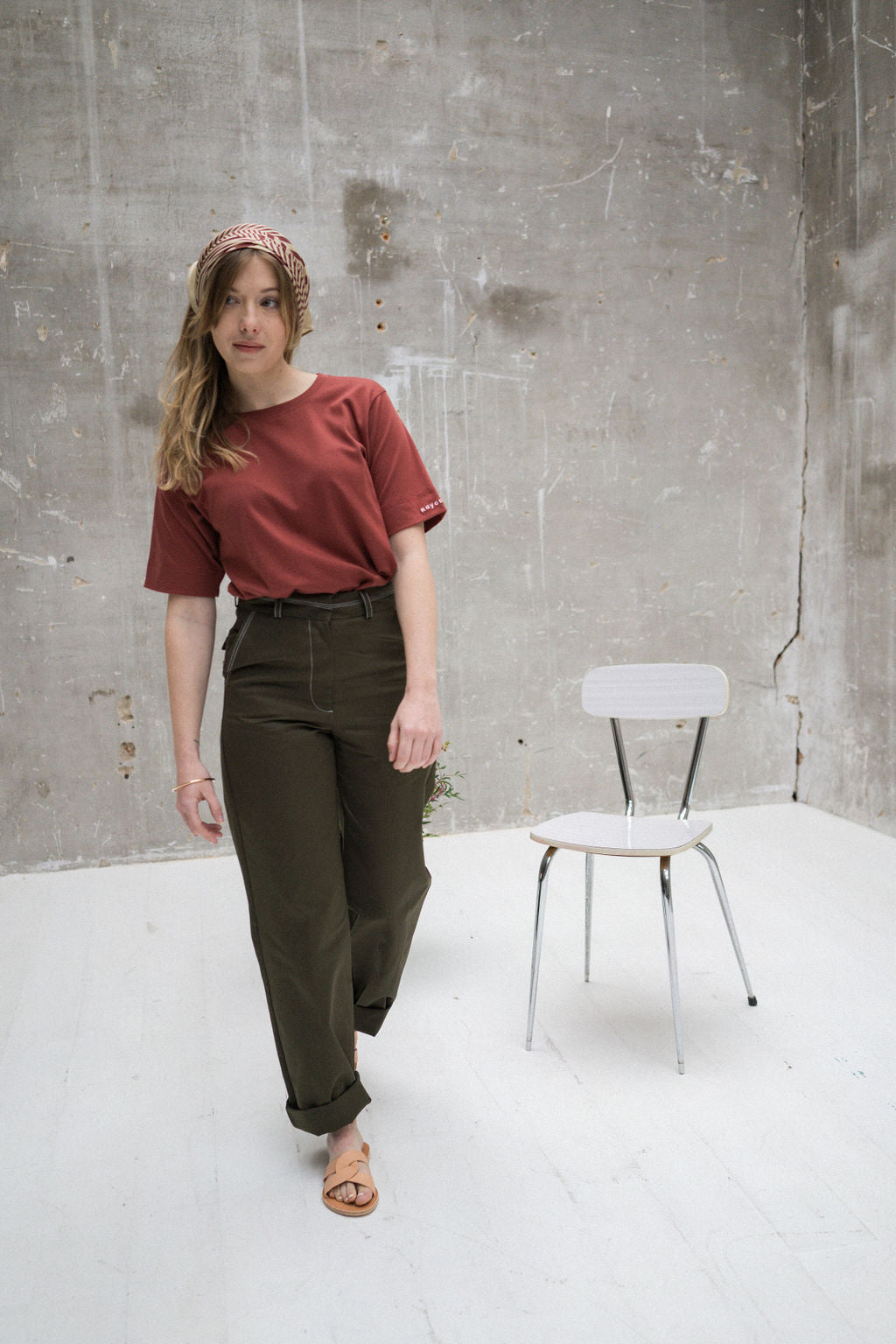 Le ROMANTIQUE pantalon business en laine upcyclée