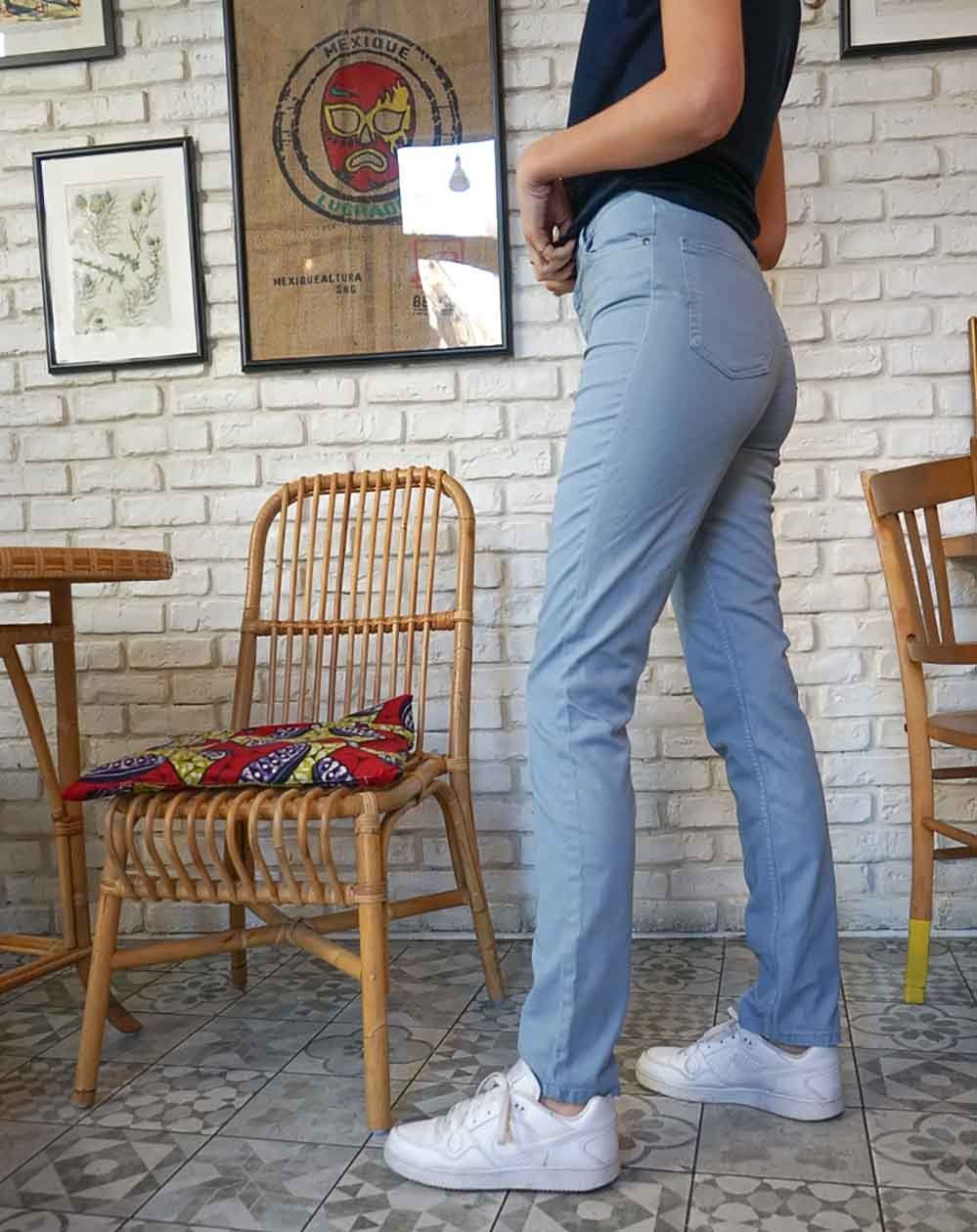 Pantalon bleu clair en lin - Olaz