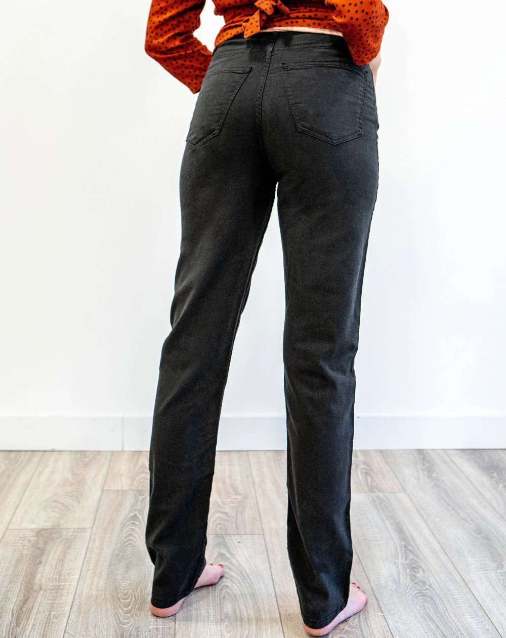 Pantalon noir lin - Olaz