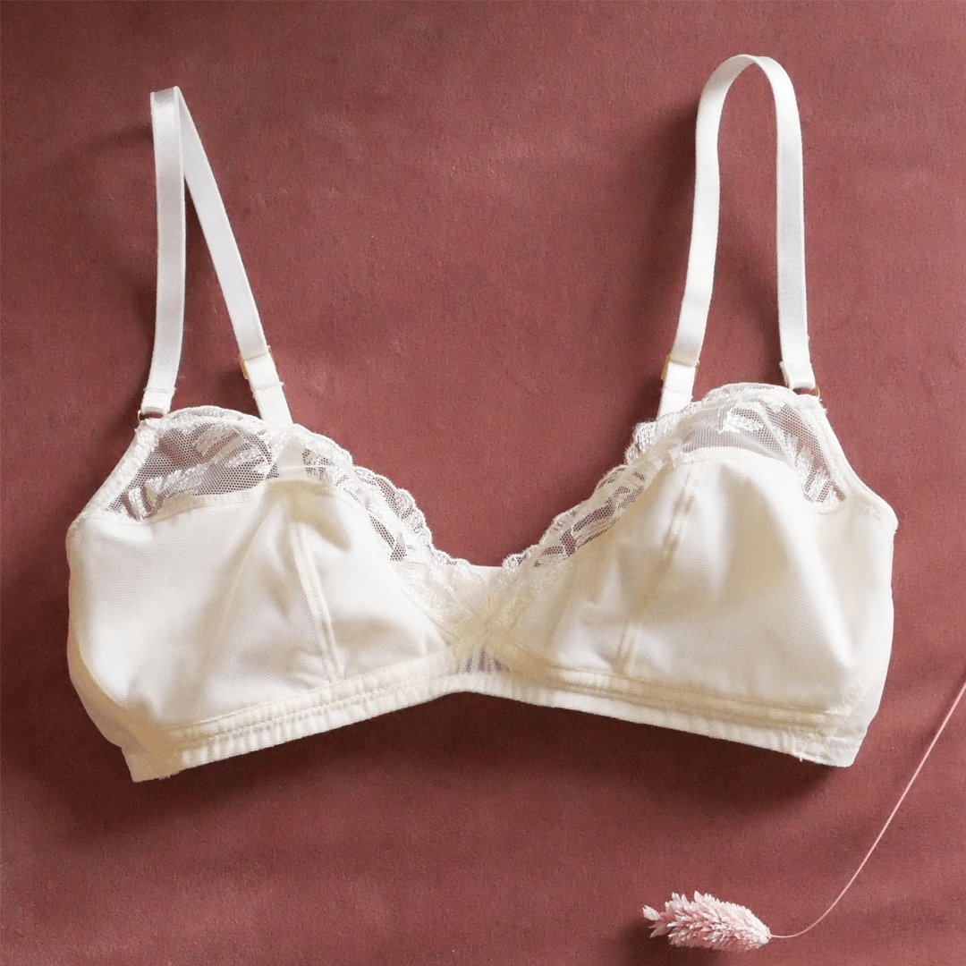 Soutien-gorge en fibres recyclÃ©es - Sans Armature craie