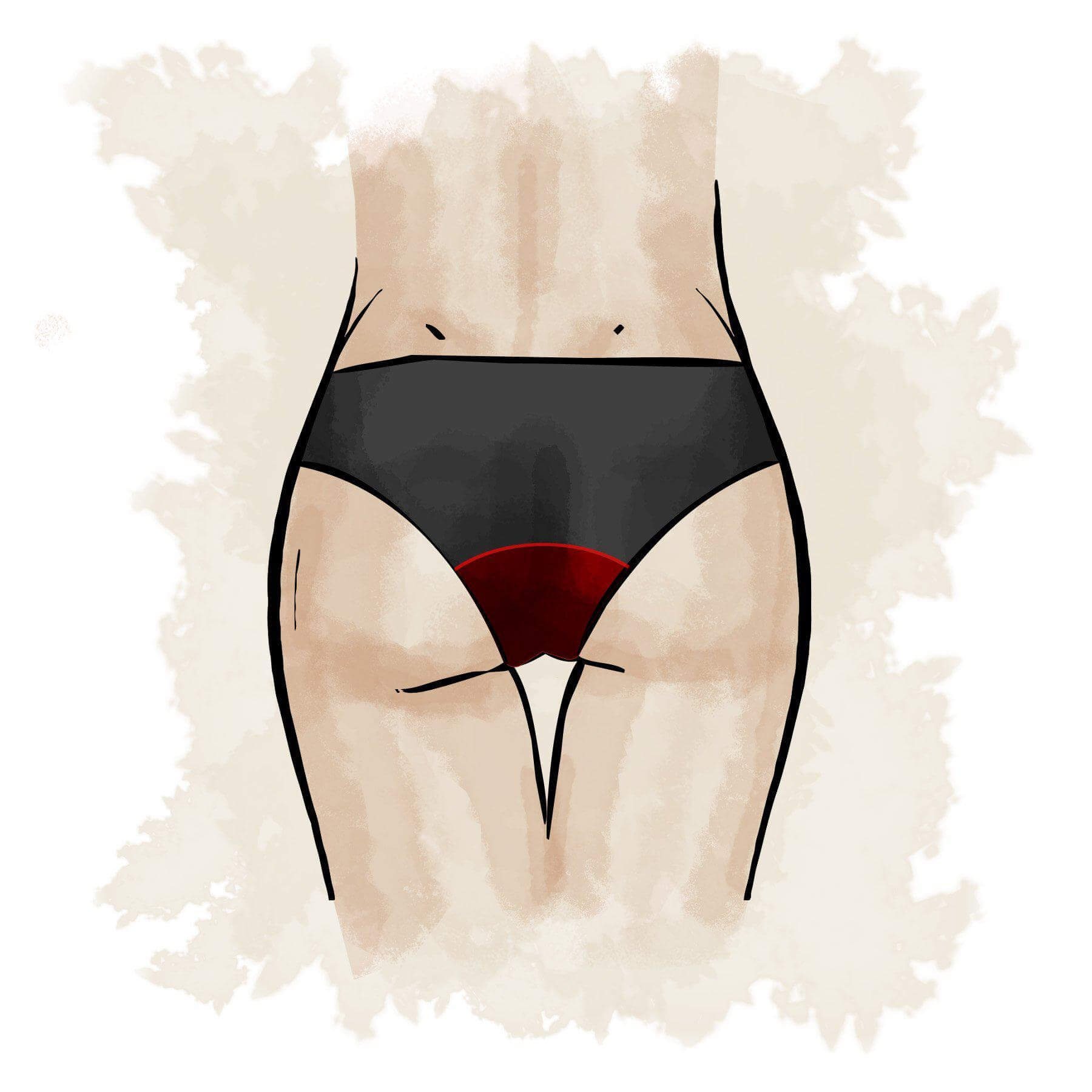 Tanga menstruel coton biologique - Choupette