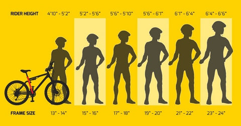 كم مقاس الدراجة المناسب للطول؟