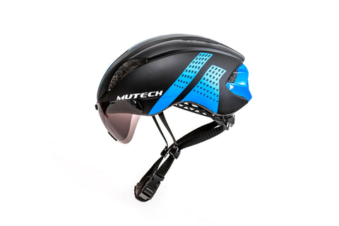 Bicycle helmet and sunglasses