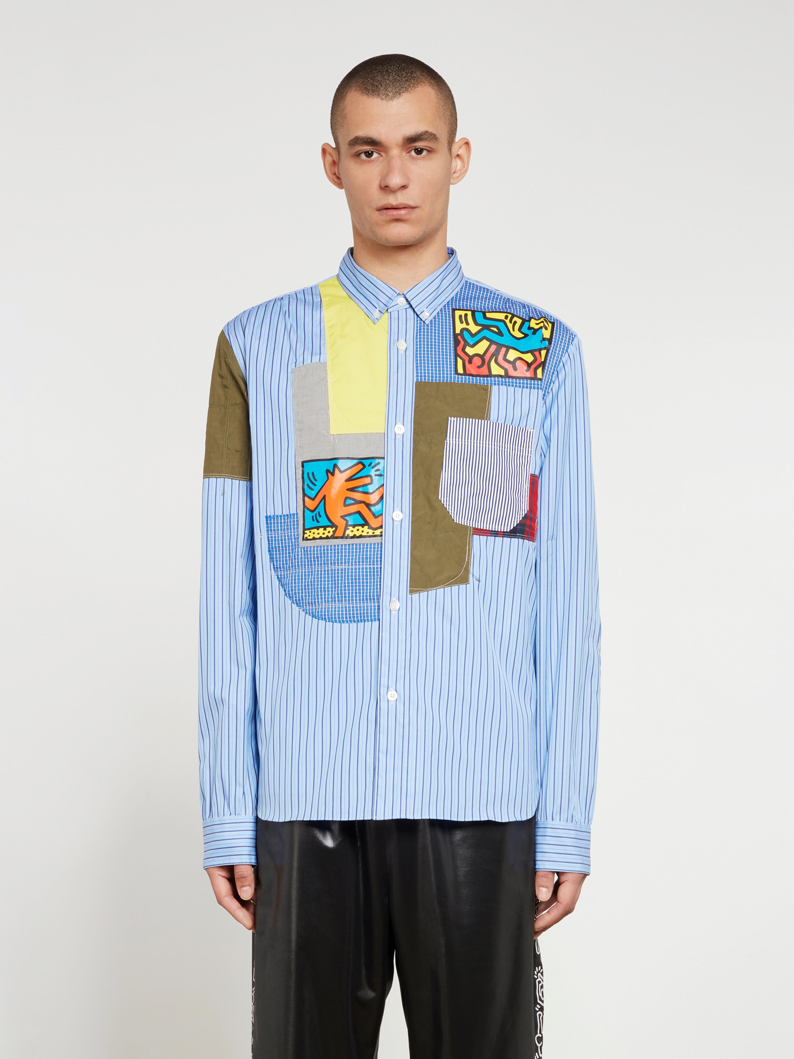 Junya Watanabe MAN - Keith Haring Slim Fit Cotton Patchwork Shirt