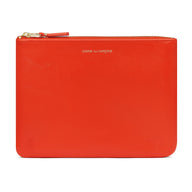 CDG Wallet Classic Leather Large Zip Pouch (Orange SA5100C)