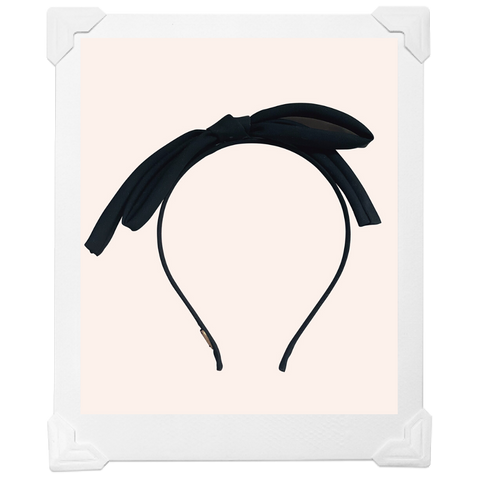 Floppy Black Bow Headband