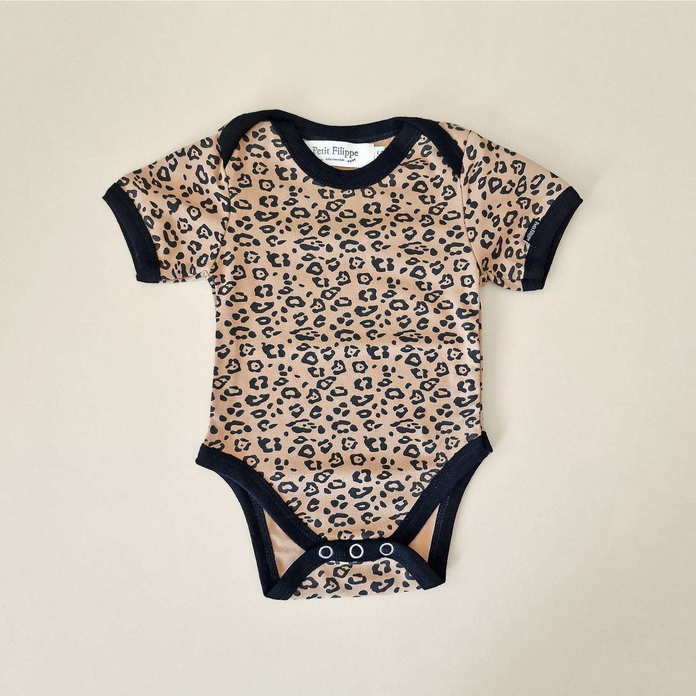 Baby Bodysuit - Short Sleeves - Leopard | Petit Filippe
