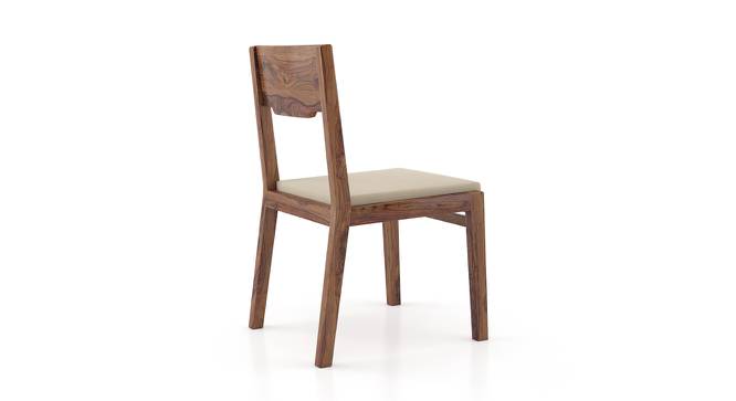 Lakdi Fabric Upholstery Dining Chair with Wooden Frame Base