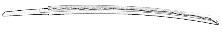 Japanese sword curvature type: Saki-zori
