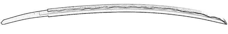 Japanese sword curvature type: Torii-zori