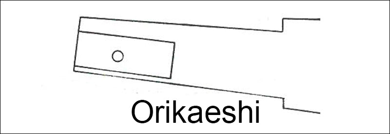 Shapes of Japanese sword Katana Nakago tang: Orikaeshi Nakago