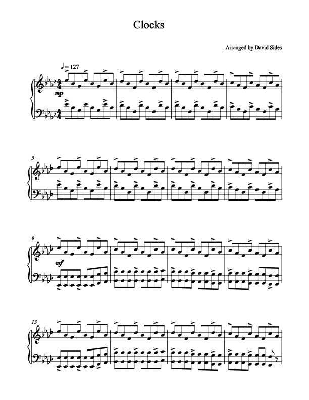 Coldplay - Fix You (Piano Sheet) Spartito by Pianella Piano