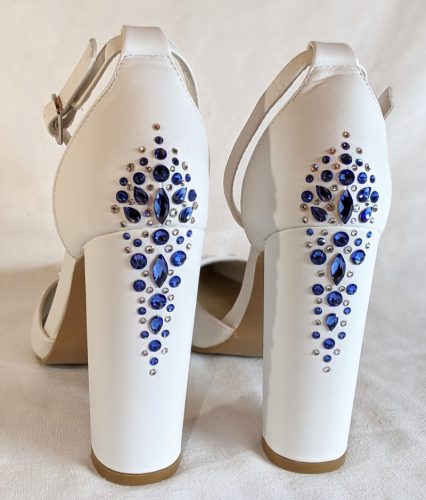wedding shoes with crystals white Crystal Parade
