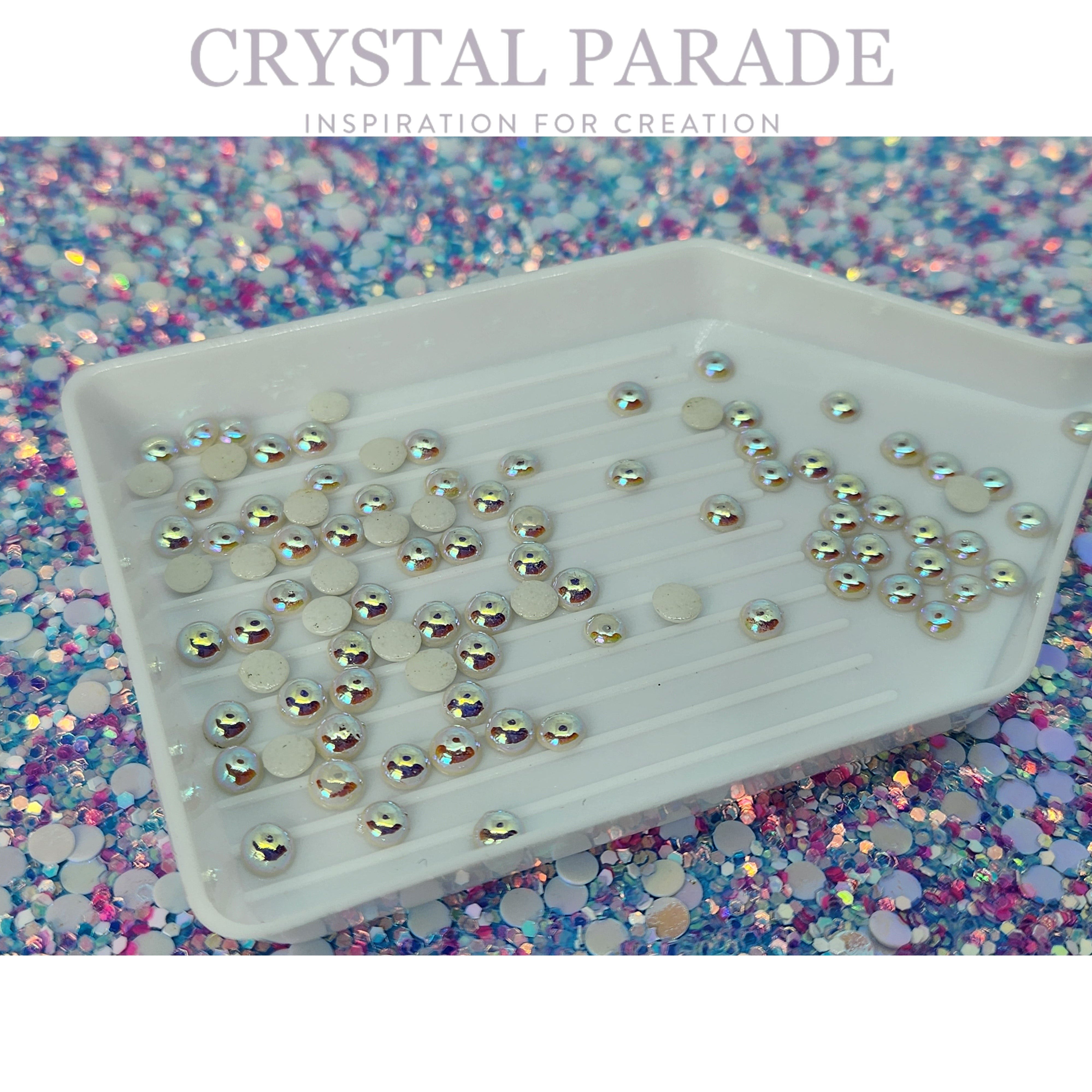  Zodiac Flatback Ceramic Pearls - White AB 2X