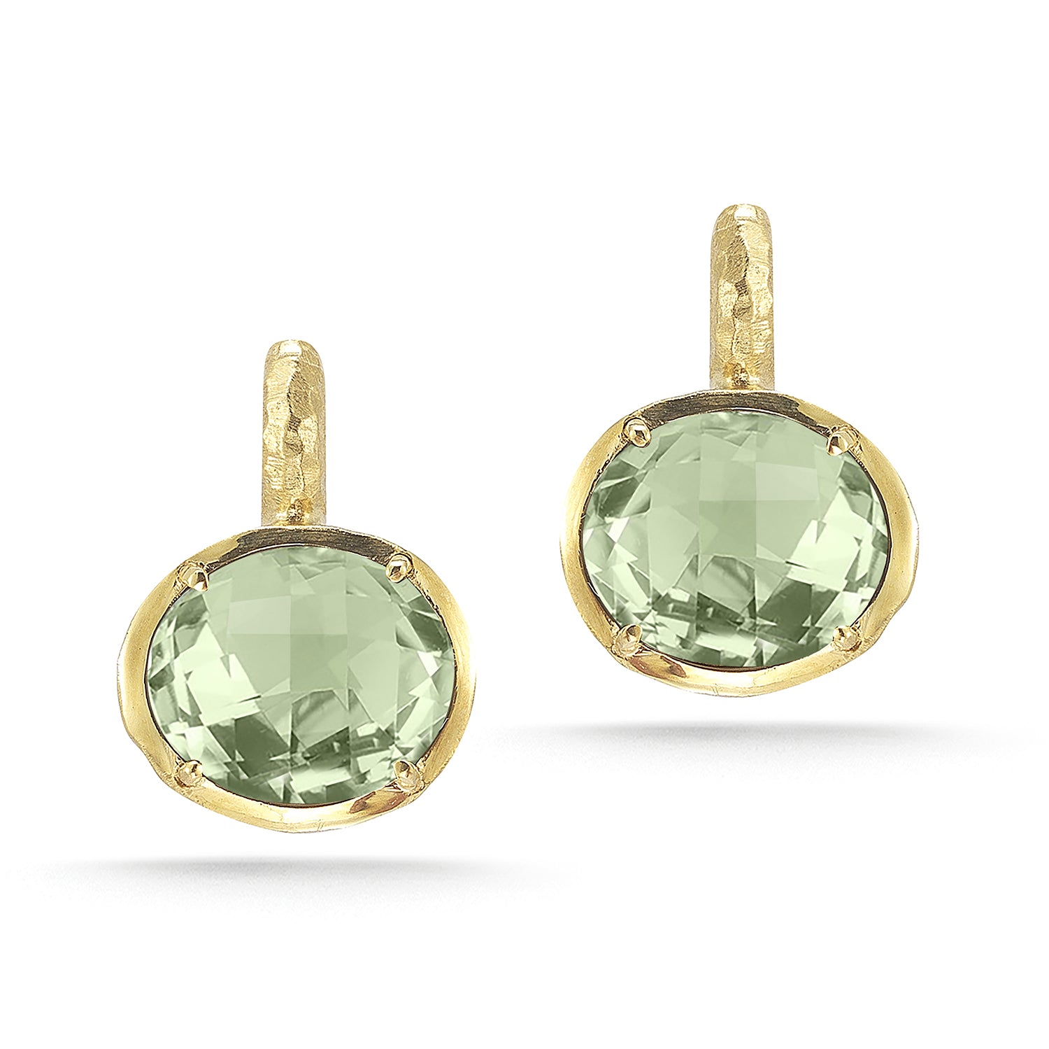 14K-Y GREEN AMETHYST EARR. – I.Reiss