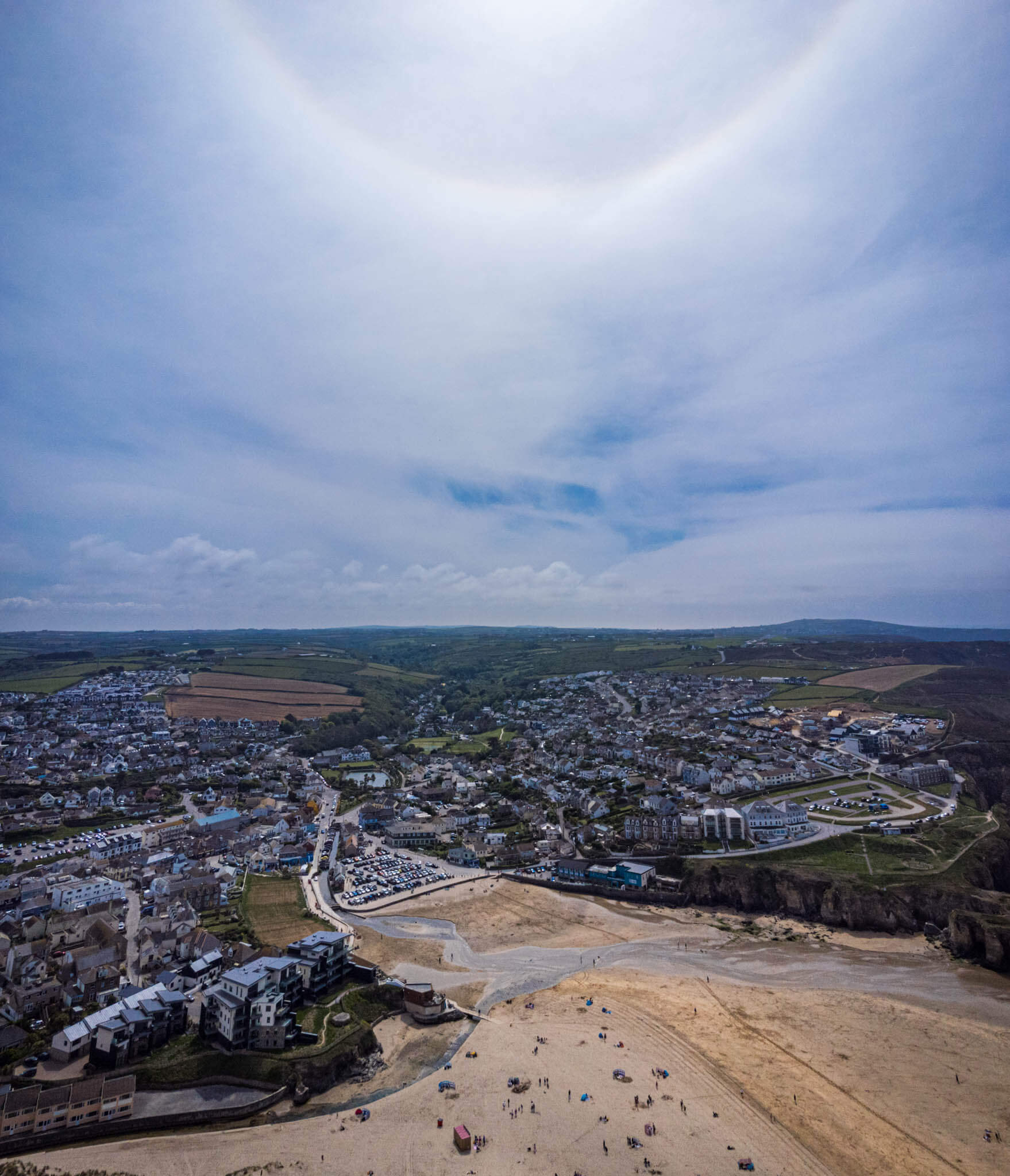 solar halo over perranporth