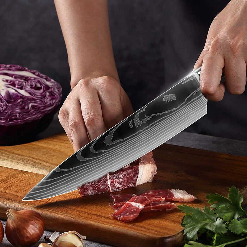 Image of 9-Piece Knife Set | Sharp Blades And Comfortable Grip
