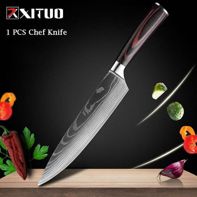 Image of Ergonomic Chef’s Knife | Laser Damascus Pattern