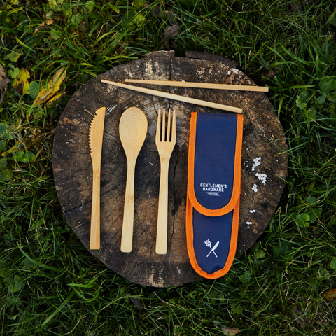 Travel Bamboo Cutlery Set Gentlemen's Hardware