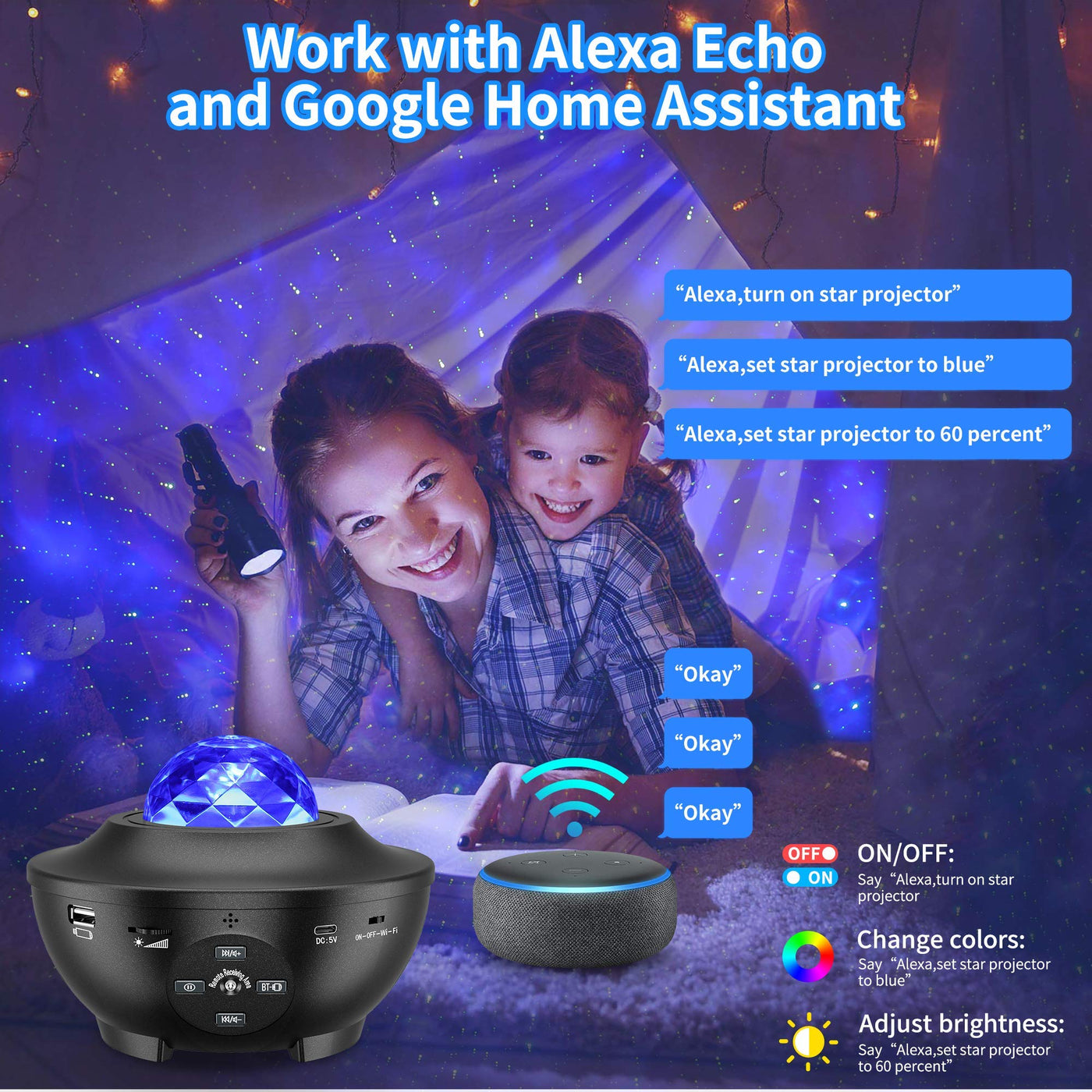 yamla smart galaxy light projector