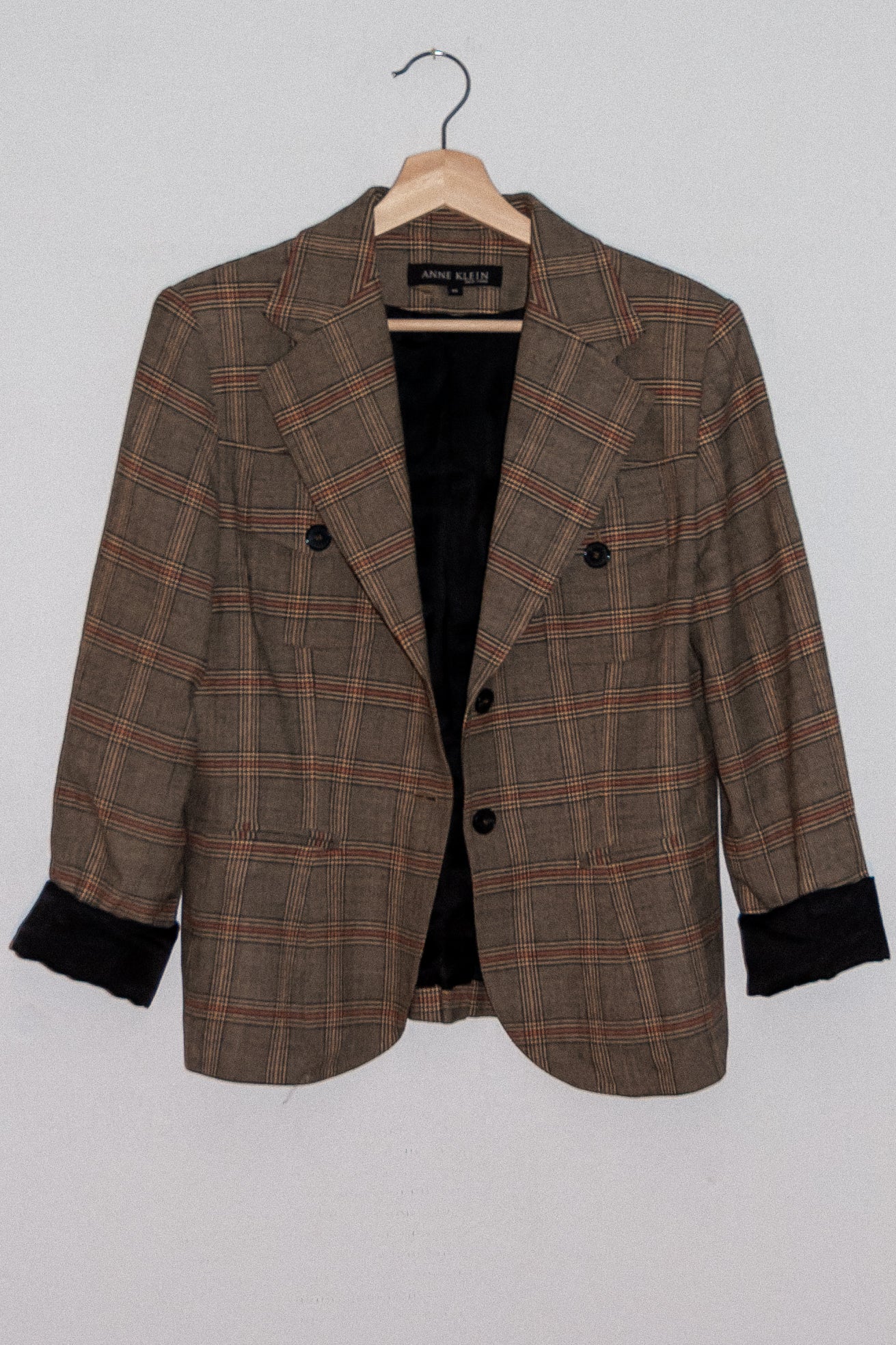 vintage plaid blazer