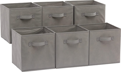 Amazon Basics Collapsible Fabric Storage Cubes.