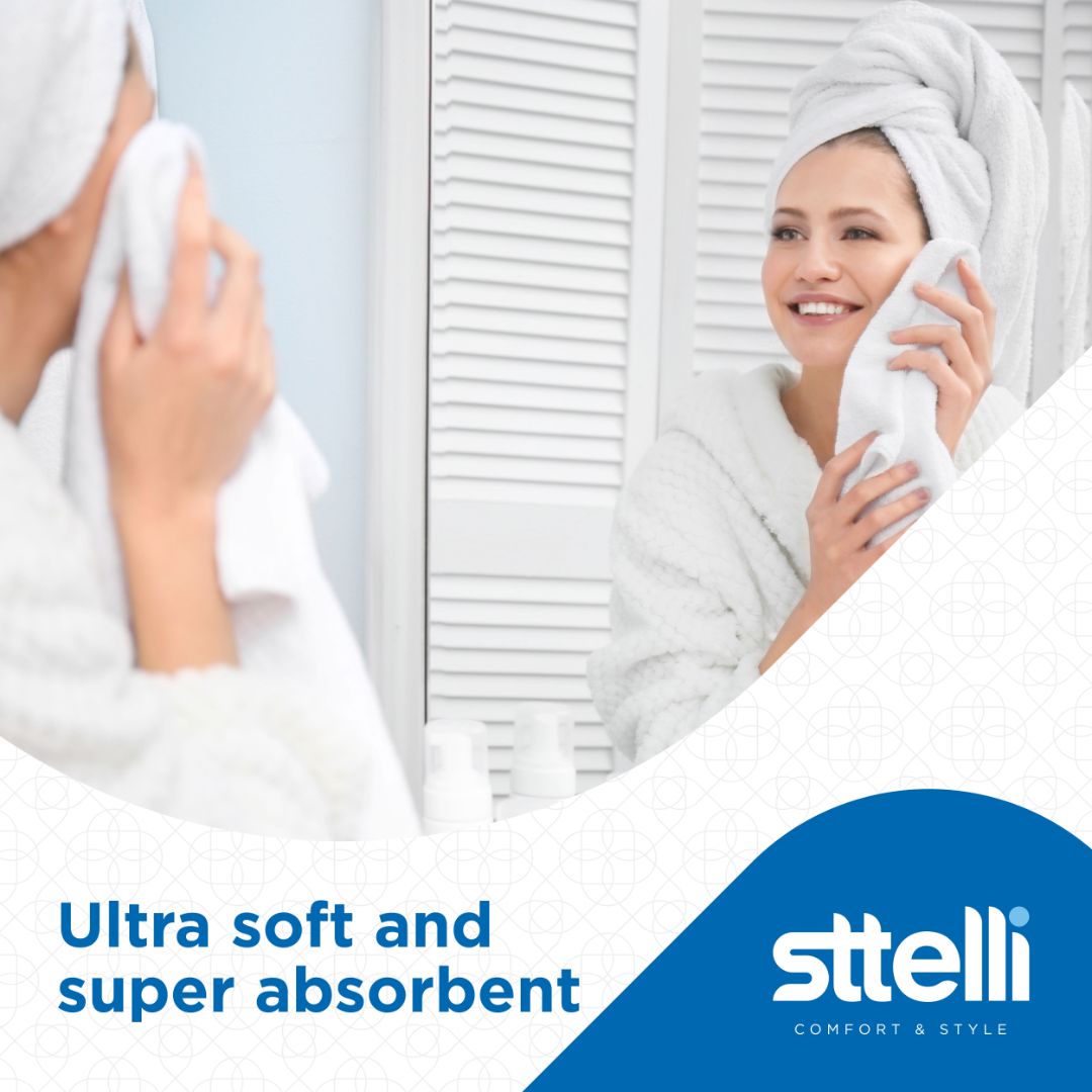 Sttelli Radiance 6-Piece Bath Towel Set - Durable, Soft and Absorbent, Includes 2 Bath Towels, 2 Hand Towels, and 2 Wash Towels - Limestone