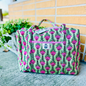 Green Ivy Mini Quilted Duffel - VACE