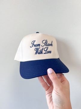 From Stark With Love Vintage Hat- Navy/Cream