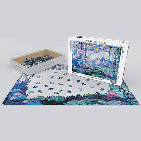 Eurographics' 1000-piece Claude Monet Water Lilies Jigsaw Puzzle - A Stunning Fine Art Print for Puzzle Enthusiasts