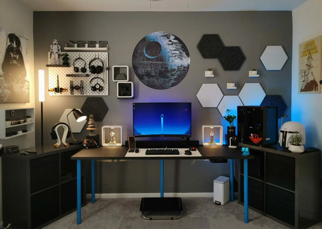 Frame your 1000-piece Star Wars Death Star Jigsaw Puzzle to create a Star Wars-themed gallery wall for your bedroom.