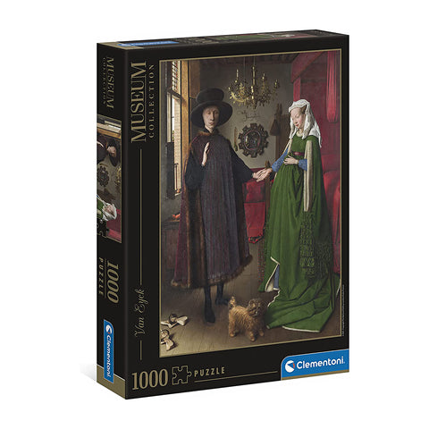Experience the challenge and beauty of the 1000-piece Arnolfini Portrait jigsaw puzzle