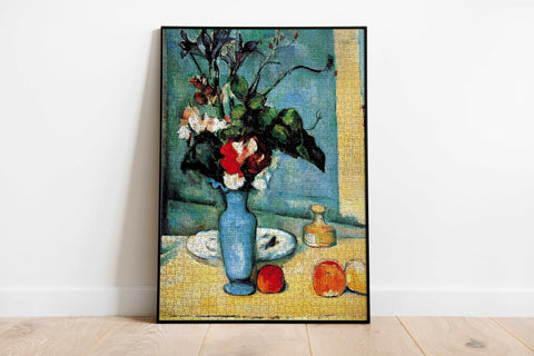 Discover the beauty of Paul Cezanne's Blue Vase with Eurographics' 1000-piece jigsaw puzzle, a stunning wall art masterpiece for fine art enthusiasts.