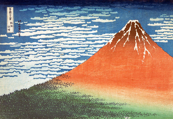 Fuji, Mountains in clear Weather (Red Fuji) 1830-1832 — Print by Hokusai