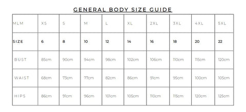 MLM Size Guide