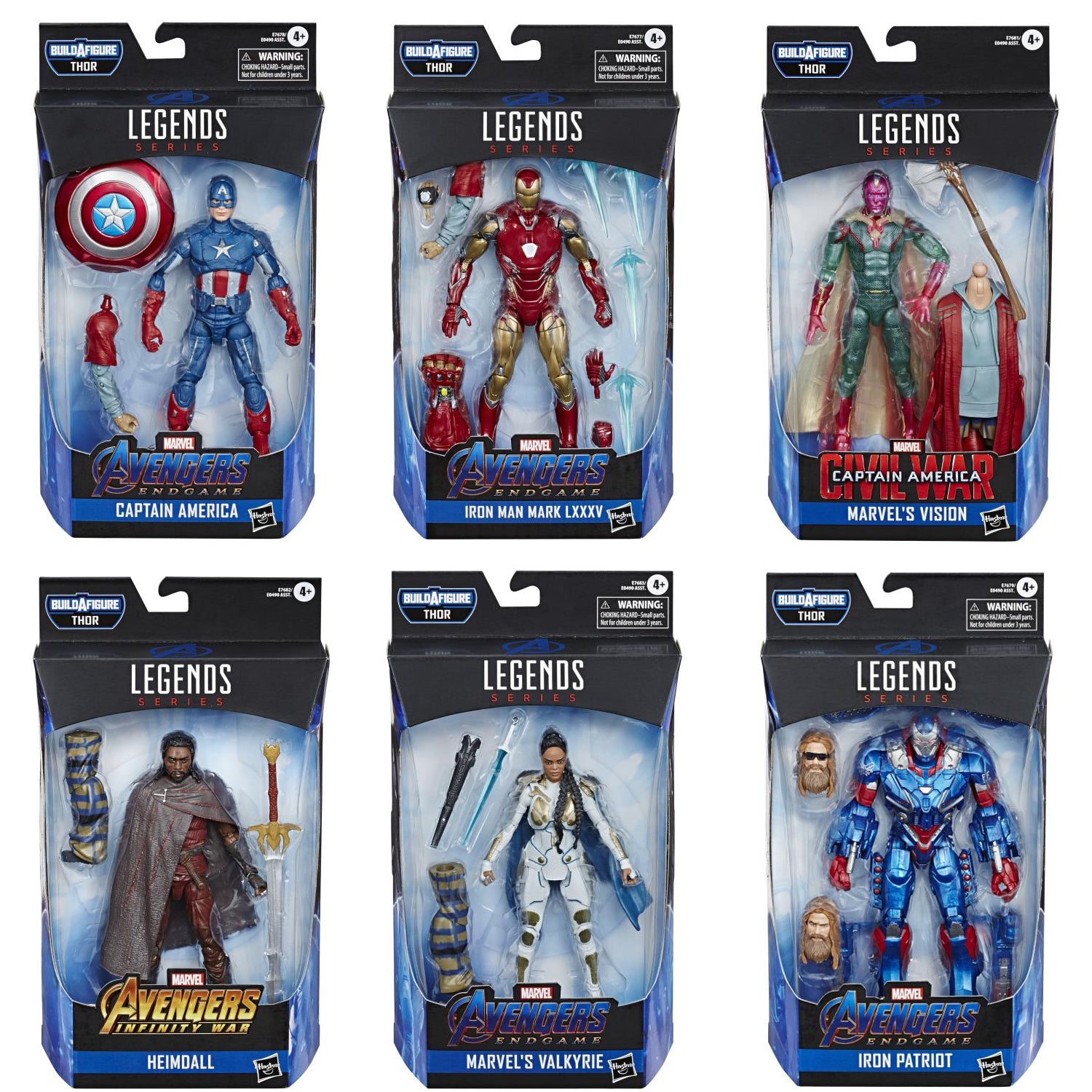 Avengers Endgame Marvel Legends Thor Build A Figure Set Of 6